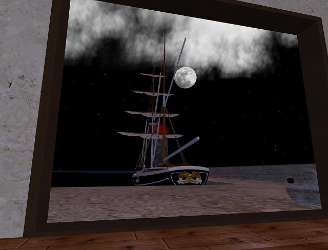 Our tall ship by moonlight